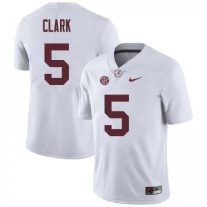 NCAA Men's Alabama Crimson Tide #5 Ronnie Clark Stitched College Nike Authentic White Football Jersey ZX17N21JL